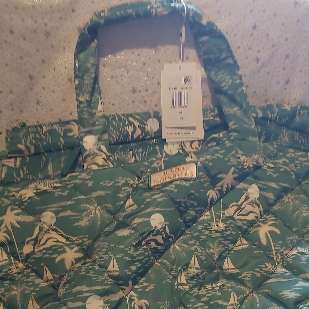 Green Quilted Tote Bag